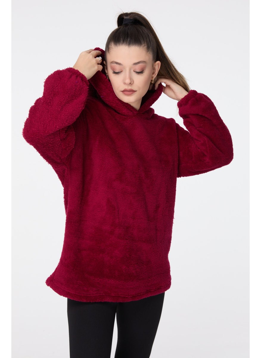 13049-CLARET Plush Sweat