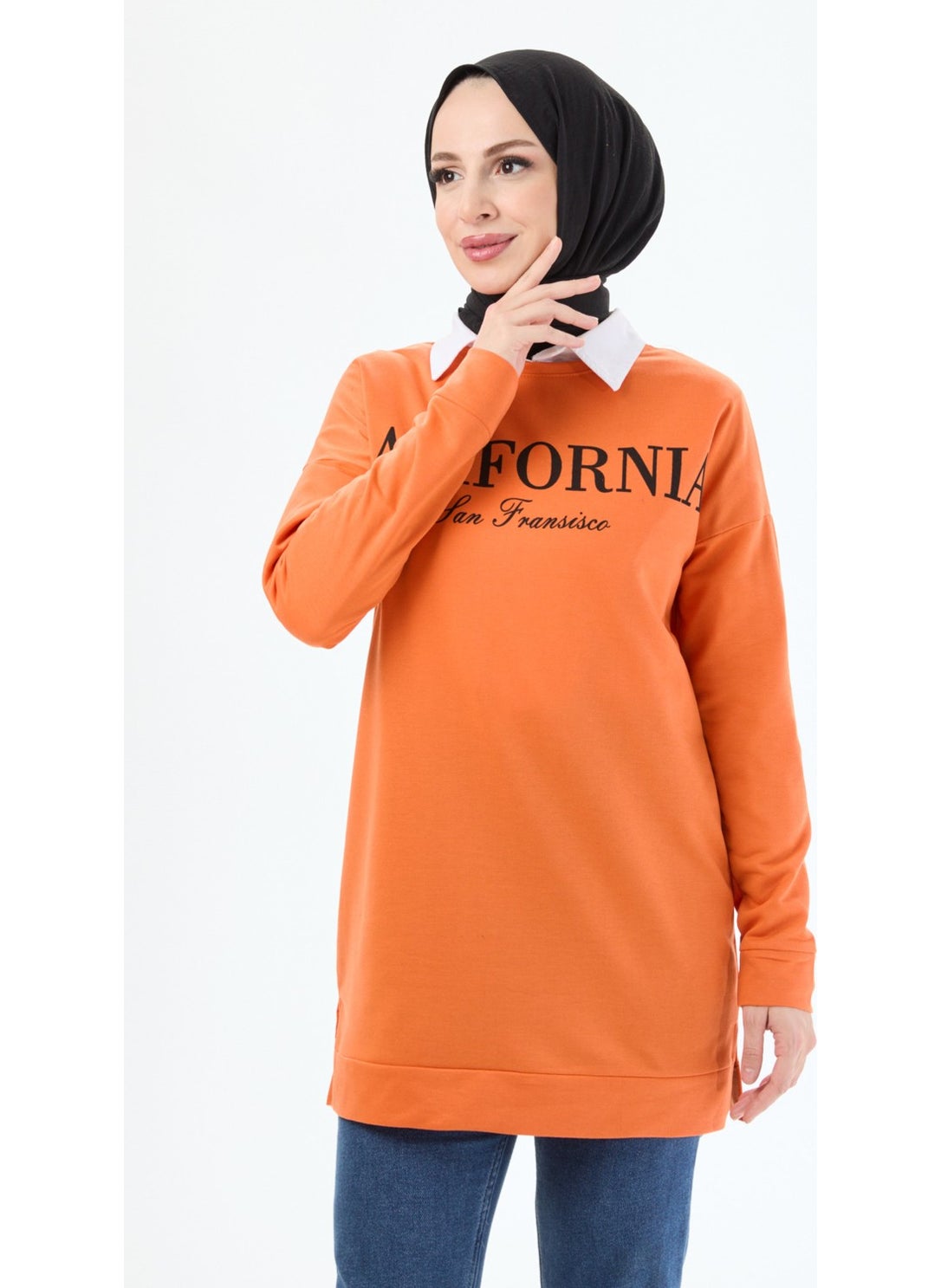 23467-ORANJ Sweat