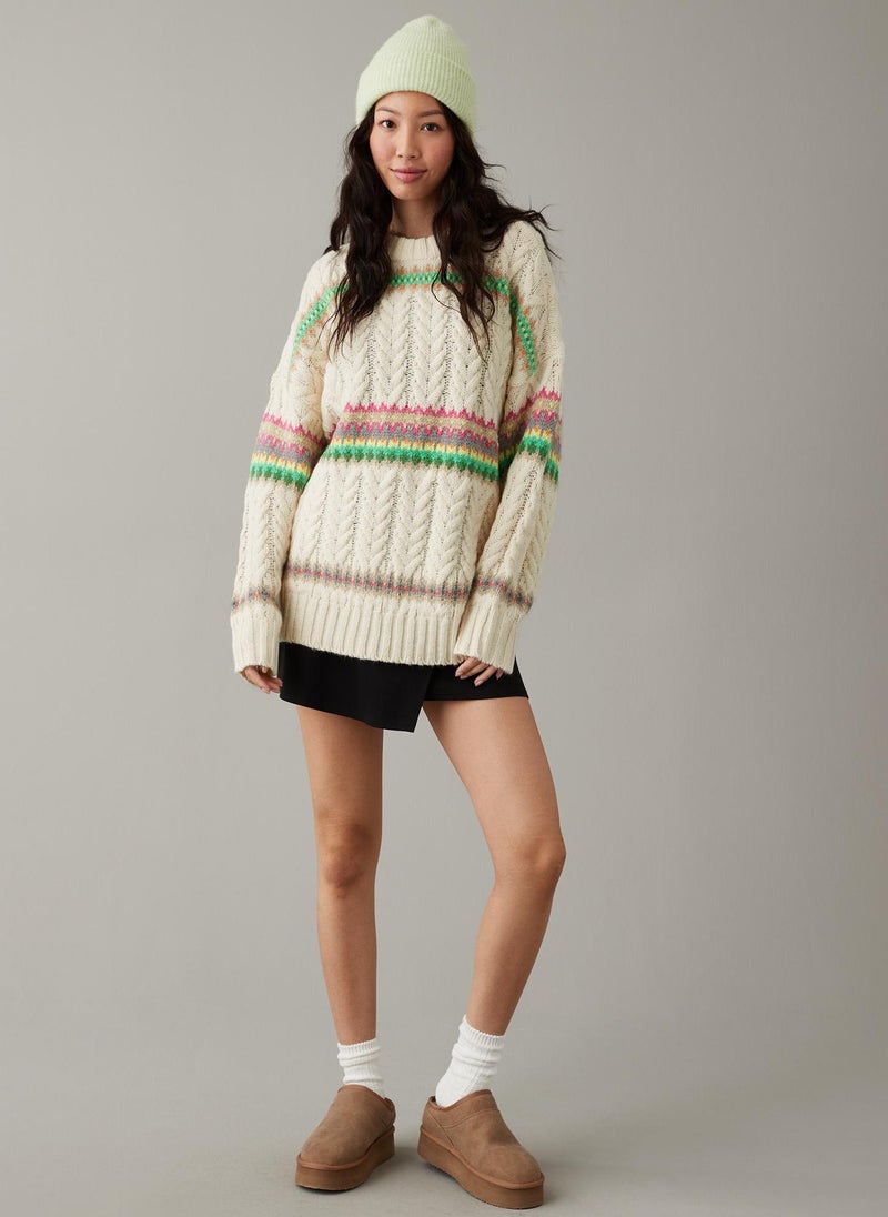 Crew Neck Knitted Sweater