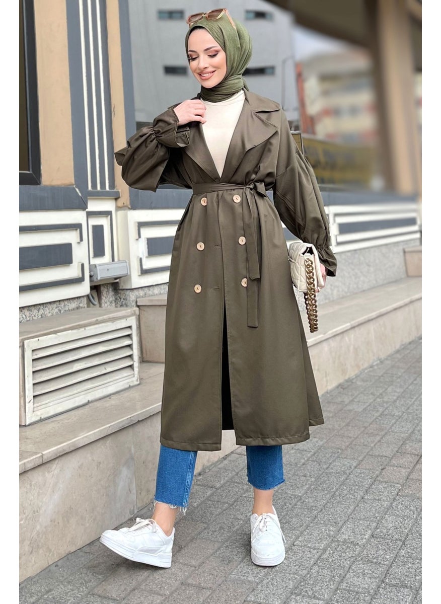 11452-KHAKI Trench