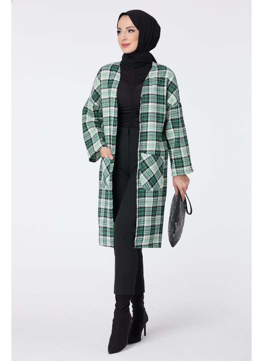 13037-GREEN Trench Coat