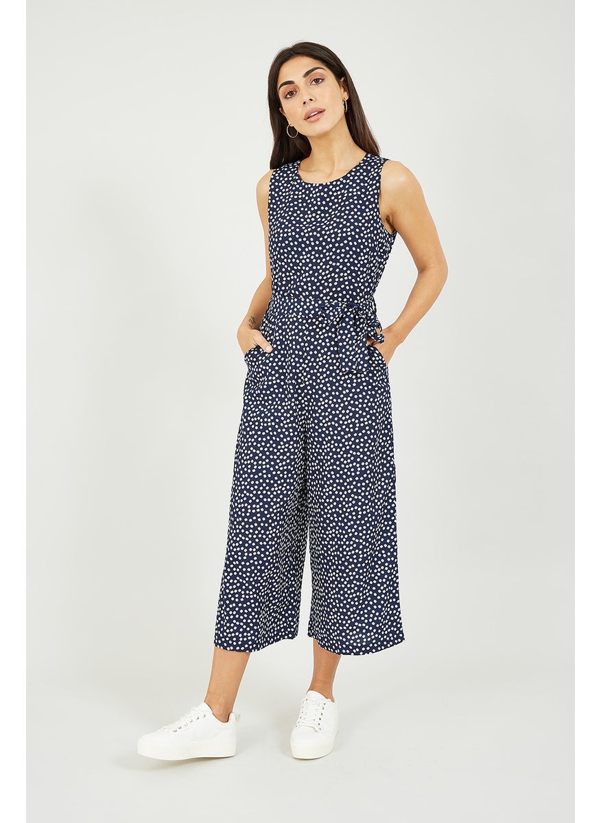 Ditsy Daisy Sleeveless Culotte Jumpsuit