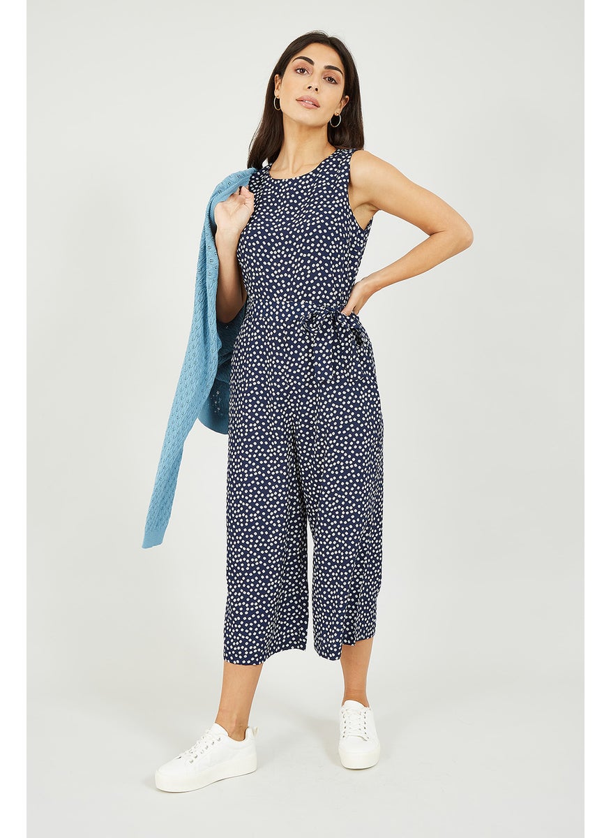 Ditsy Daisy Sleeveless Culotte Jumpsuit