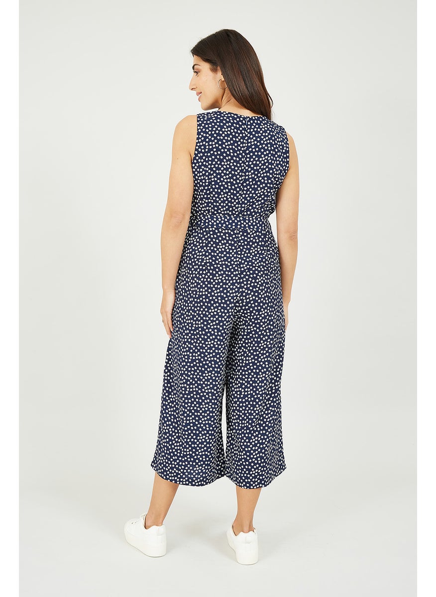 Ditsy Daisy Sleeveless Culotte Jumpsuit