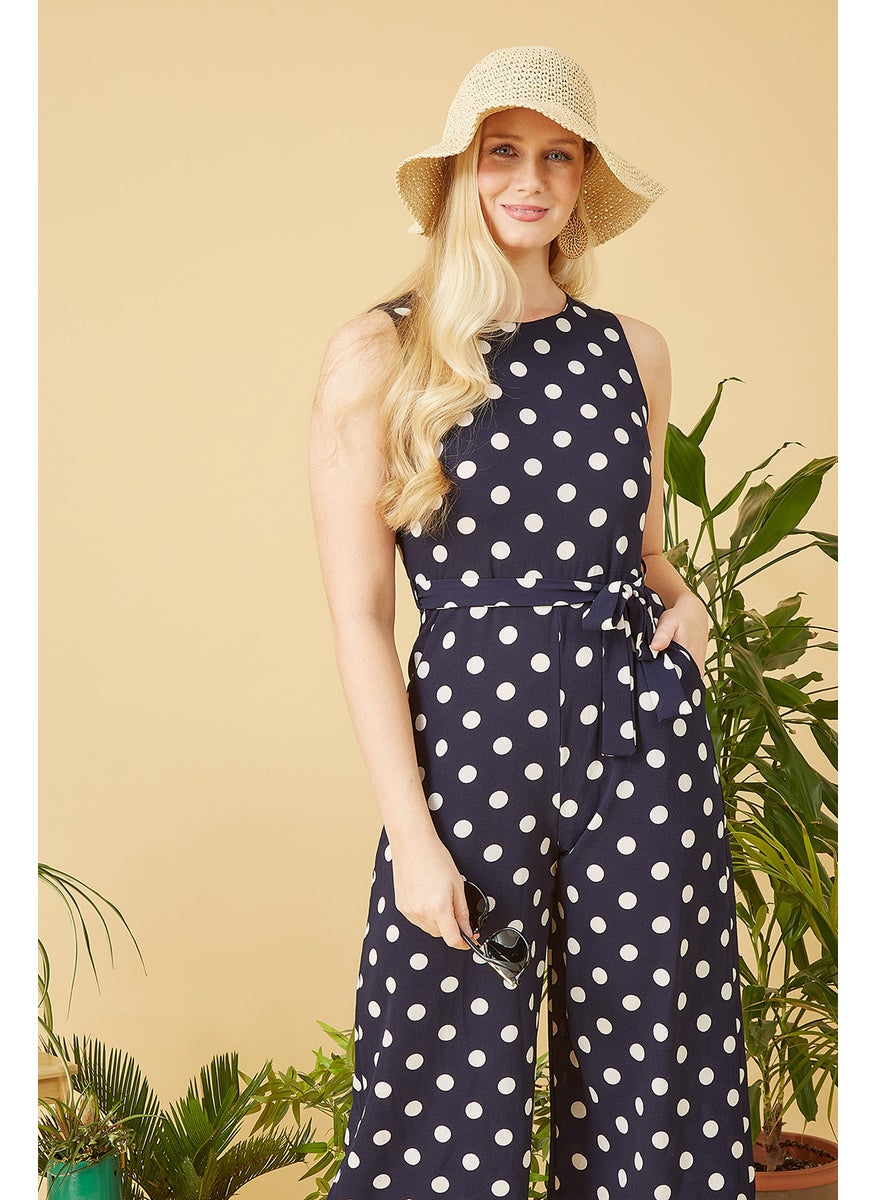 Polka Dot Culotte Jumpsuit