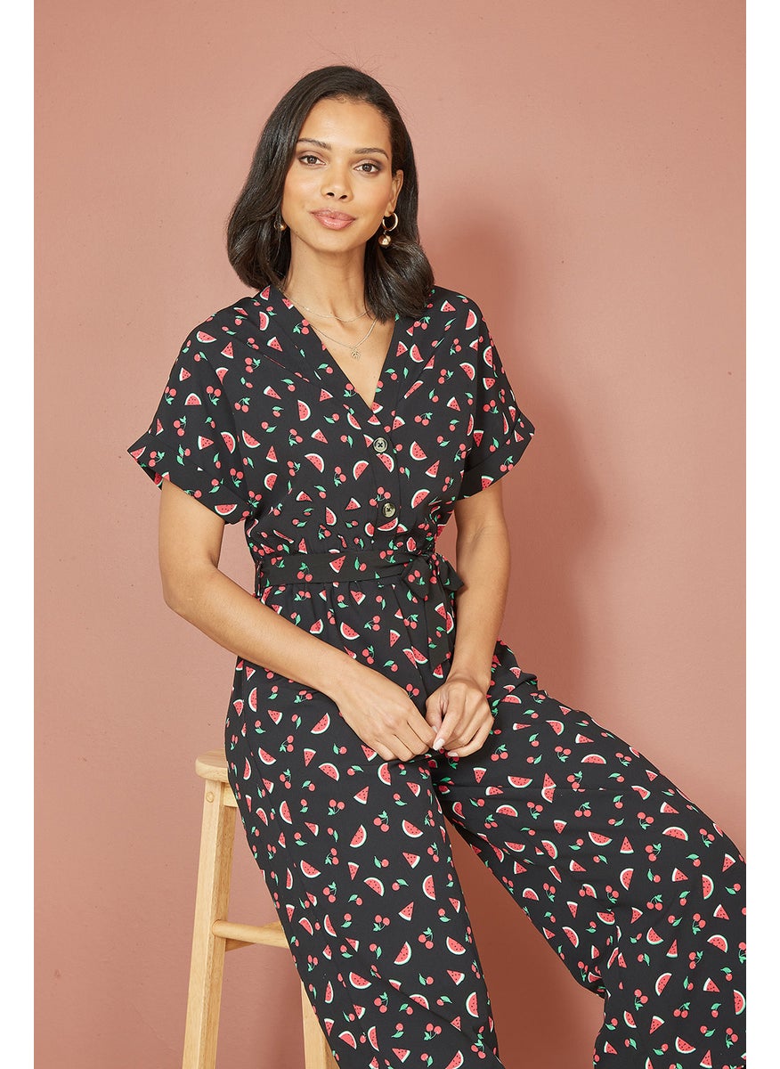 Recycled Watermelon Print Jumpsuit