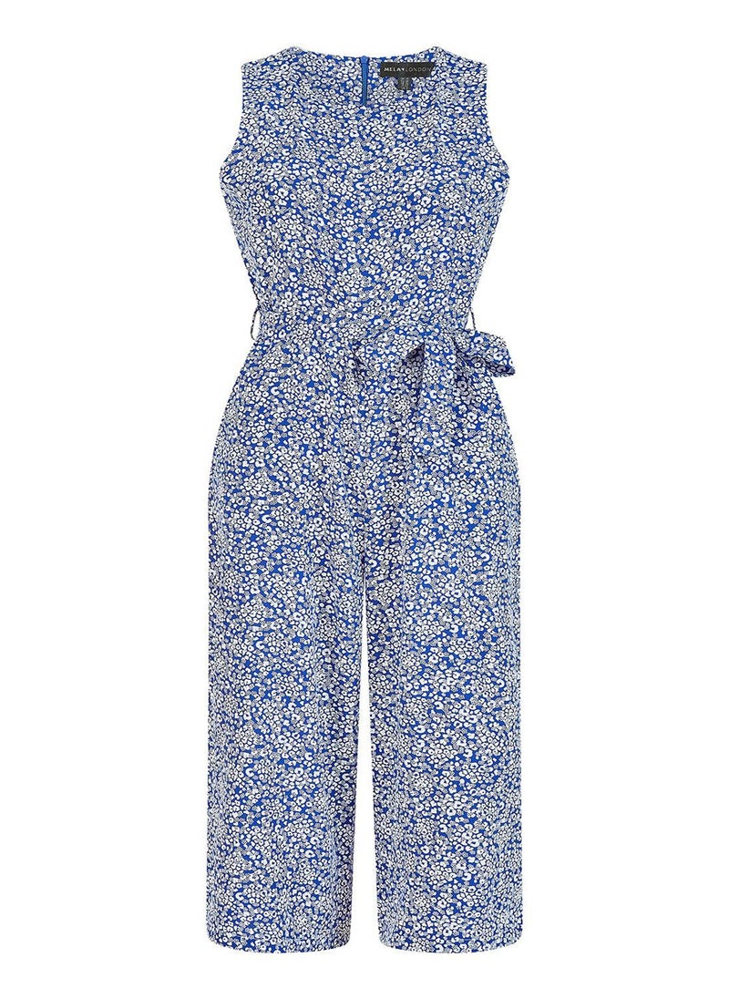 Ditsy Floral Print Culotte Jumpsuit