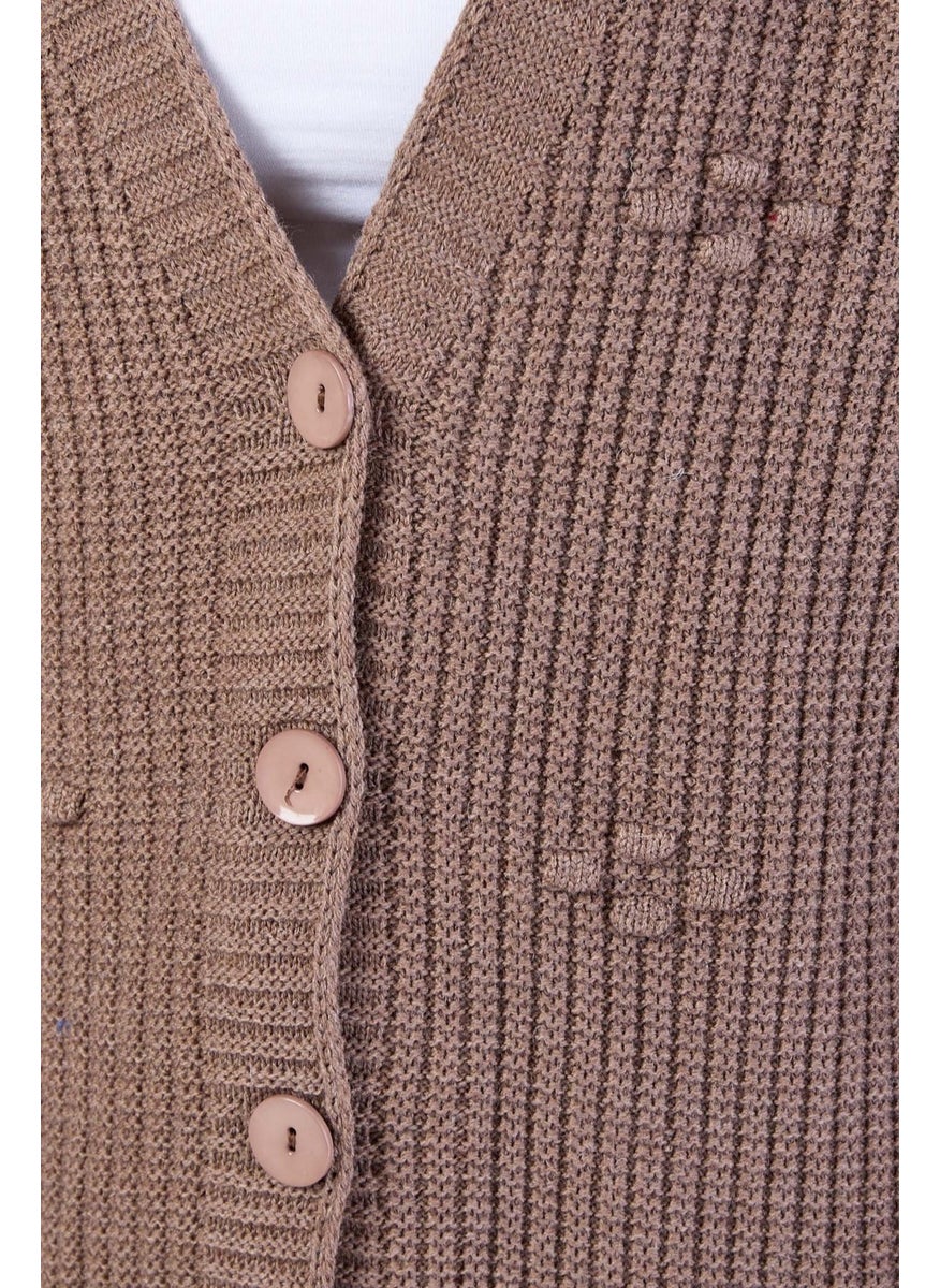 24145-BROWN Knitwear Cardigan