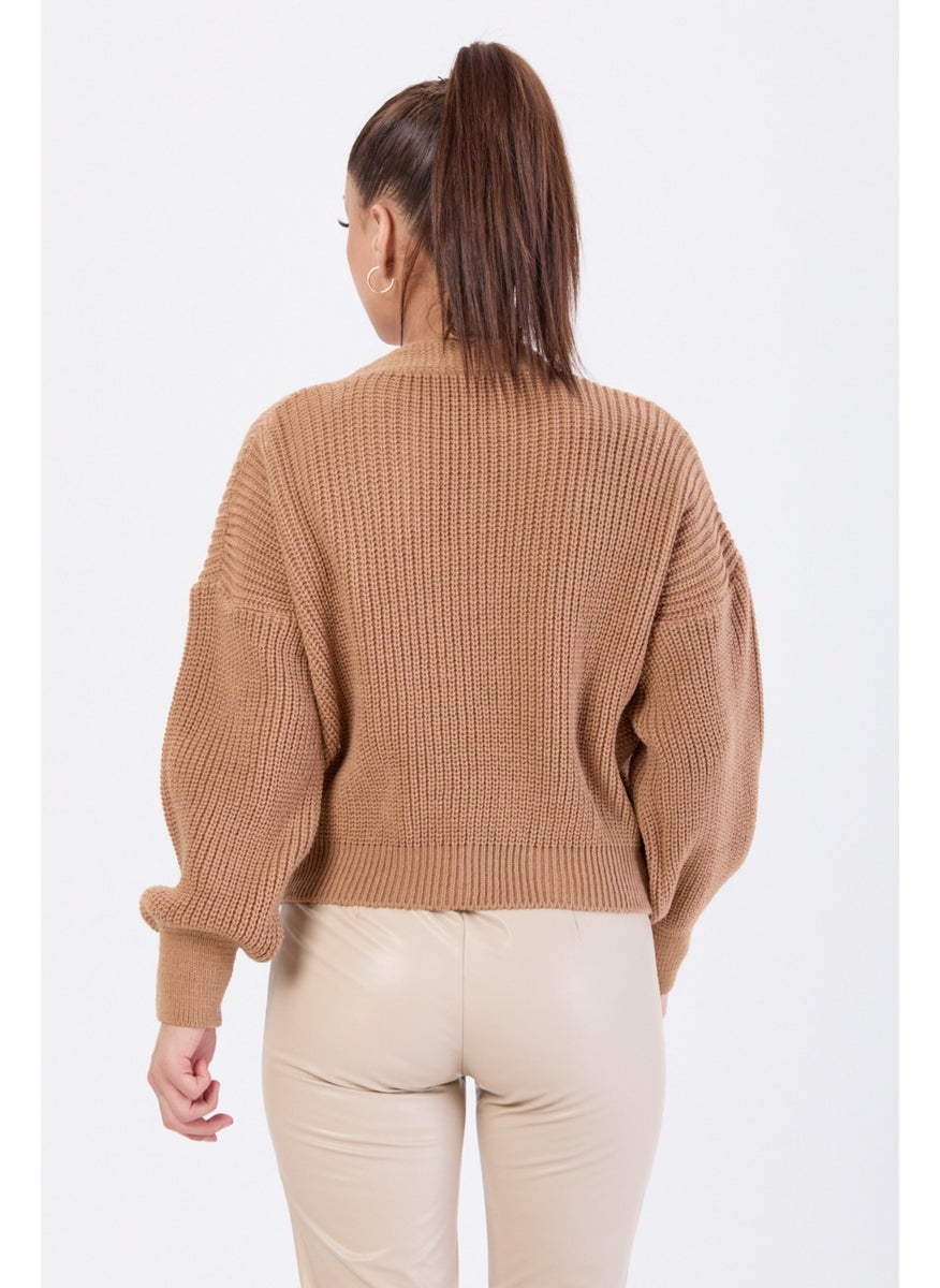 24108 Mink Knitted Cardigan