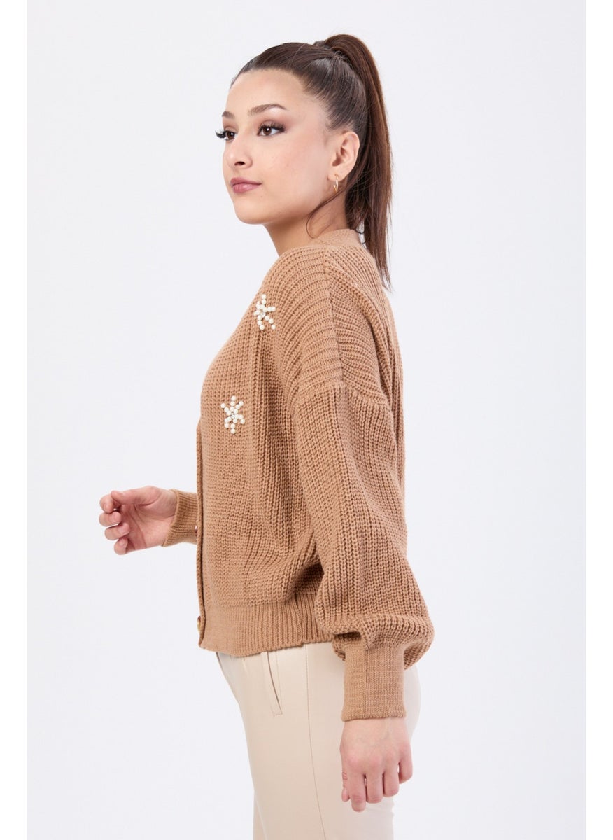 24108 Mink Knitted Cardigan