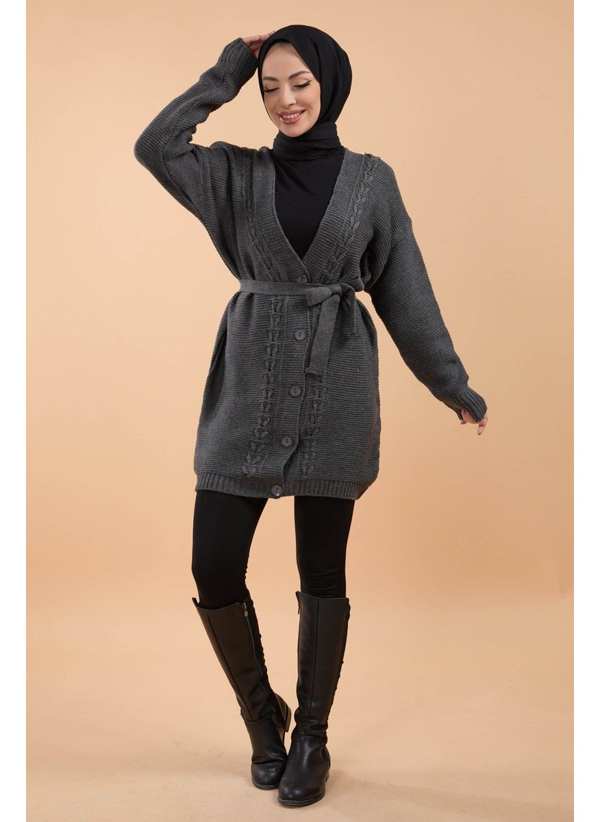 23789-ANTHRACITE Knitwear Cardigan