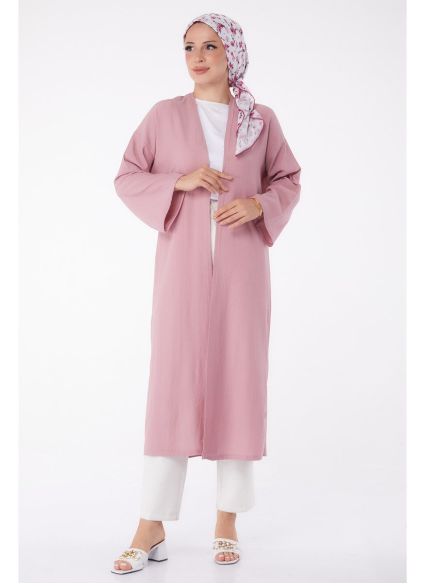 Plain Medium Women's Pink Cardigan - 13236