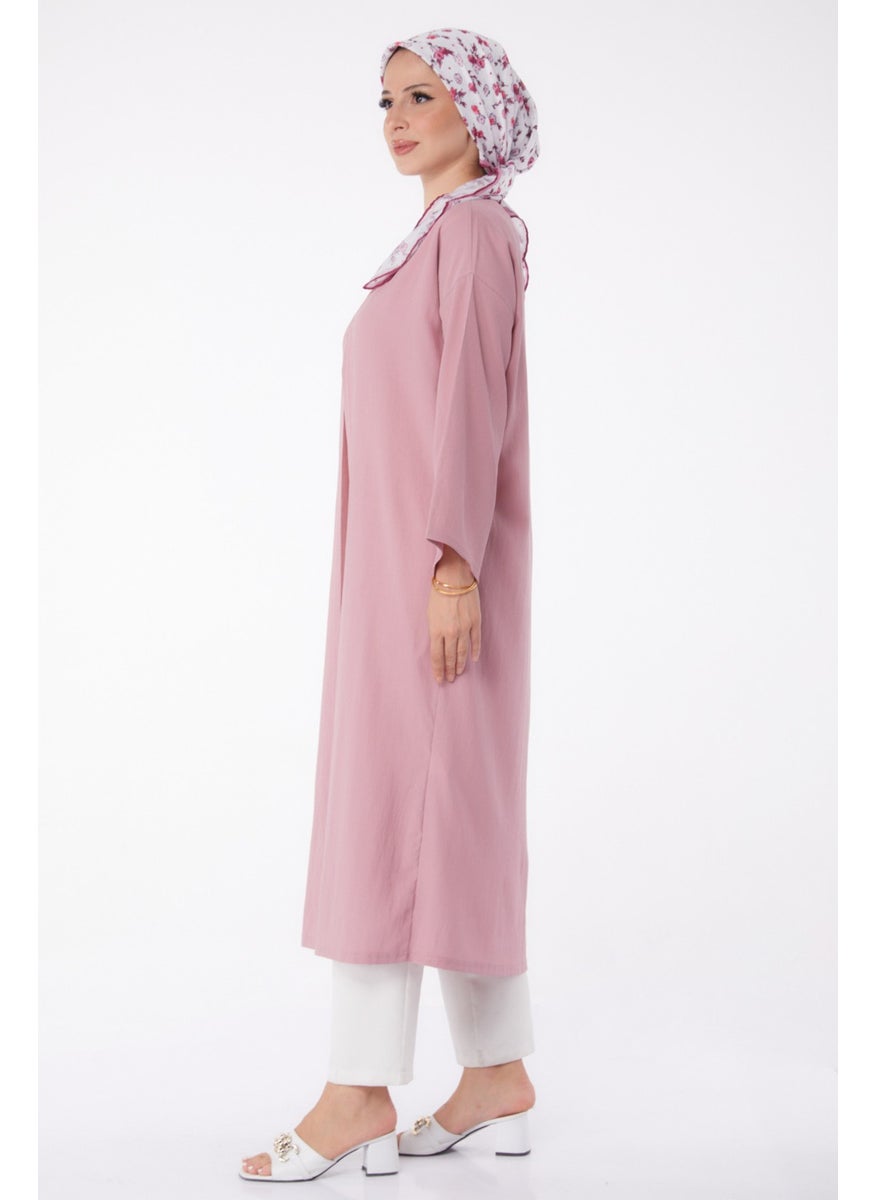 Plain Medium Women's Pink Cardigan - 13236