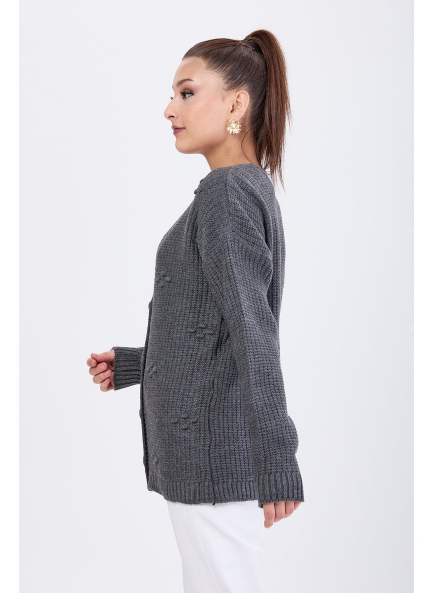 24145-ANTHRACITE Knitwear Cardigan