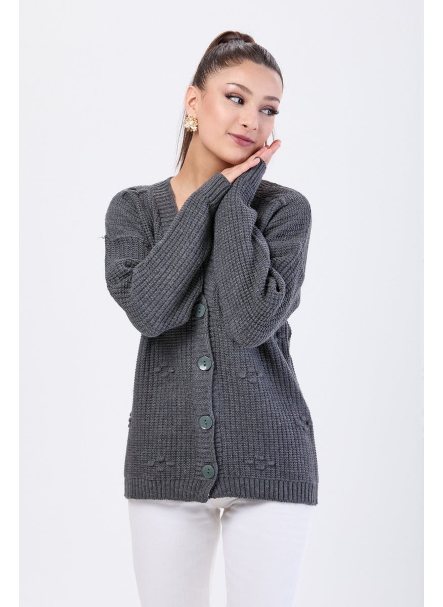 24145-ANTHRACITE Knitwear Cardigan