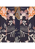 Satin Butterfly Print Long Kimono