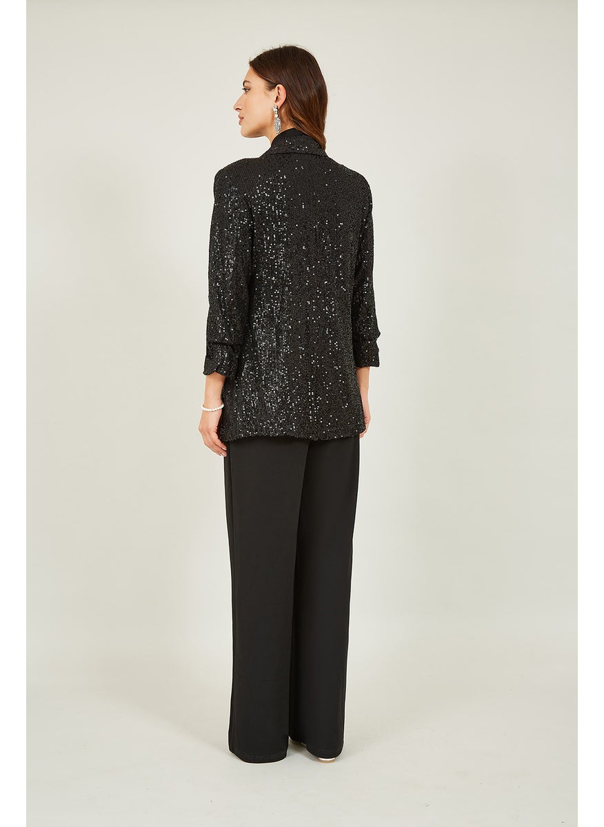 Sequin Blazer With Pockets