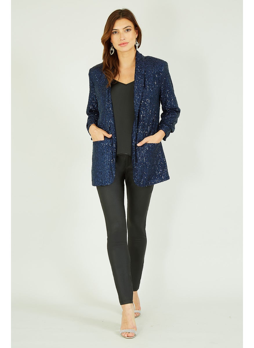 Sequin Blazer With Pockets