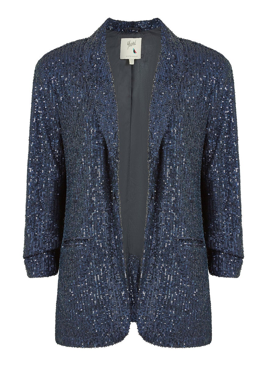 Sequin Blazer With Pockets