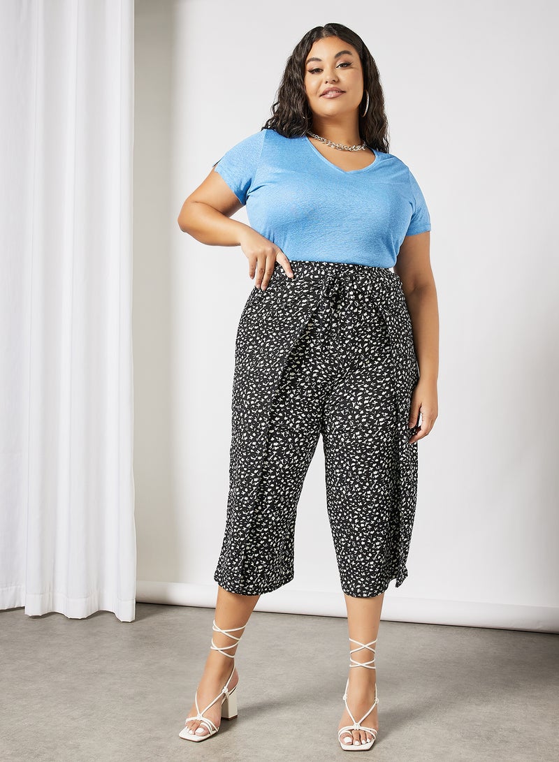 Plus Size Linen T-Shirt Blue