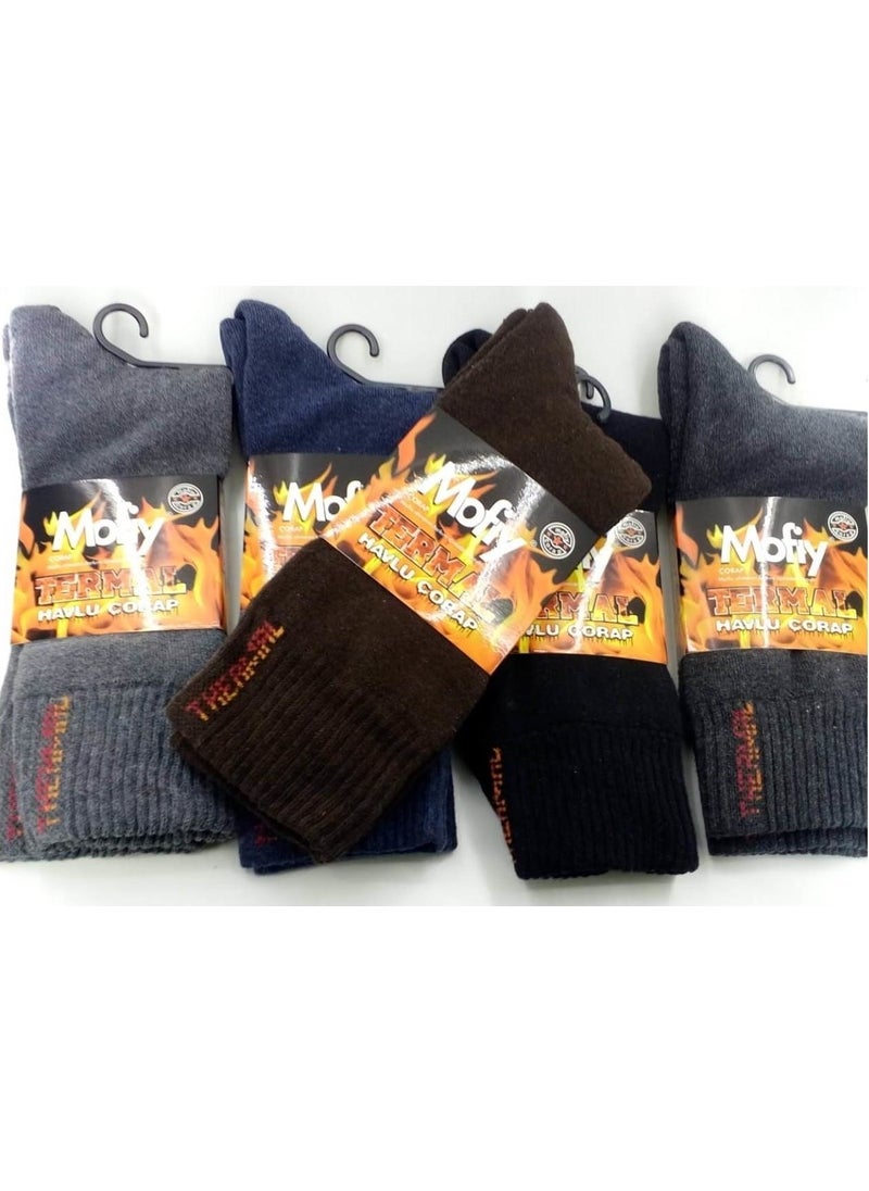 Men's Thermal Terry Socks 6 PCS-6531