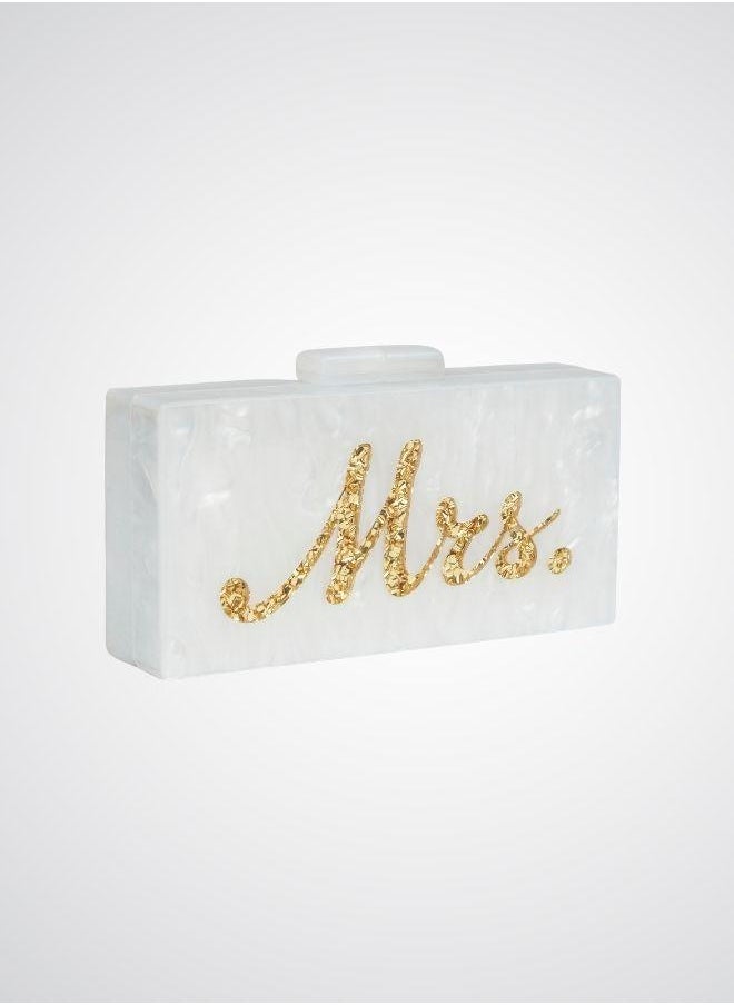 Gold MRS Wedding Clutch Bag