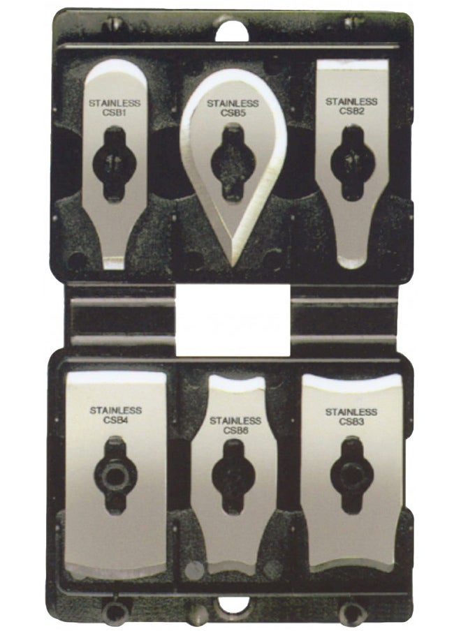 ALLWAY CS6 Soft-Grip Contour Scraper Set with 6 Blades and Blade File