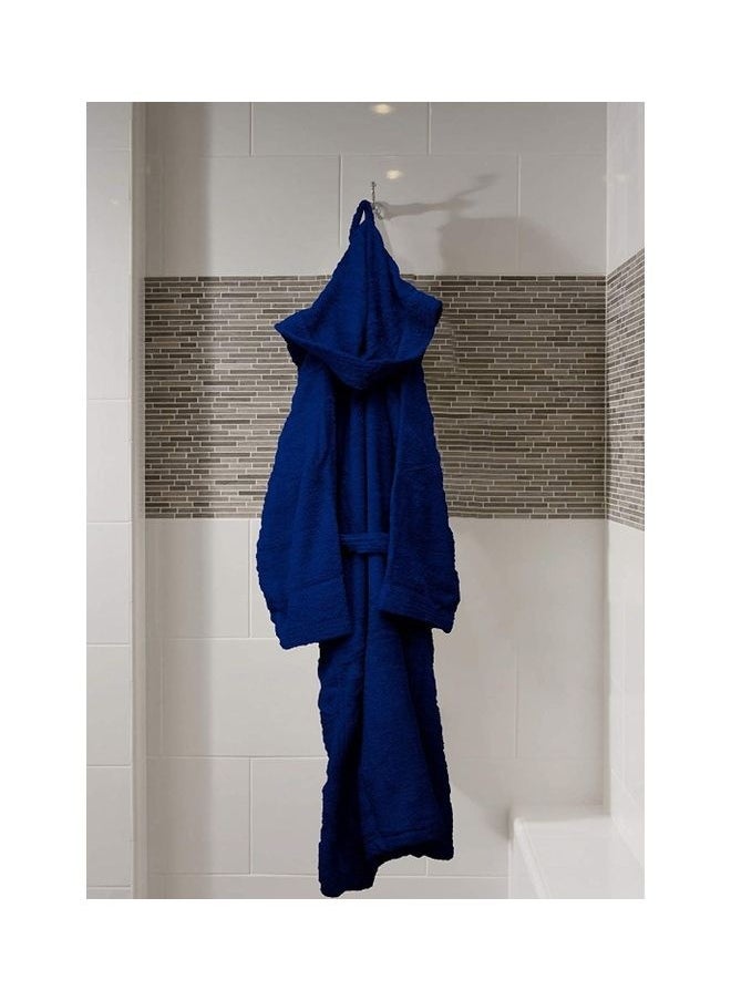 Bliss Casa - Unisex Bathrobe - 100% Cotton Super Soft Highly Absorbent Bathrobes For Women & Men- Perfect for Everyday Use Unisex Navy Adult Size