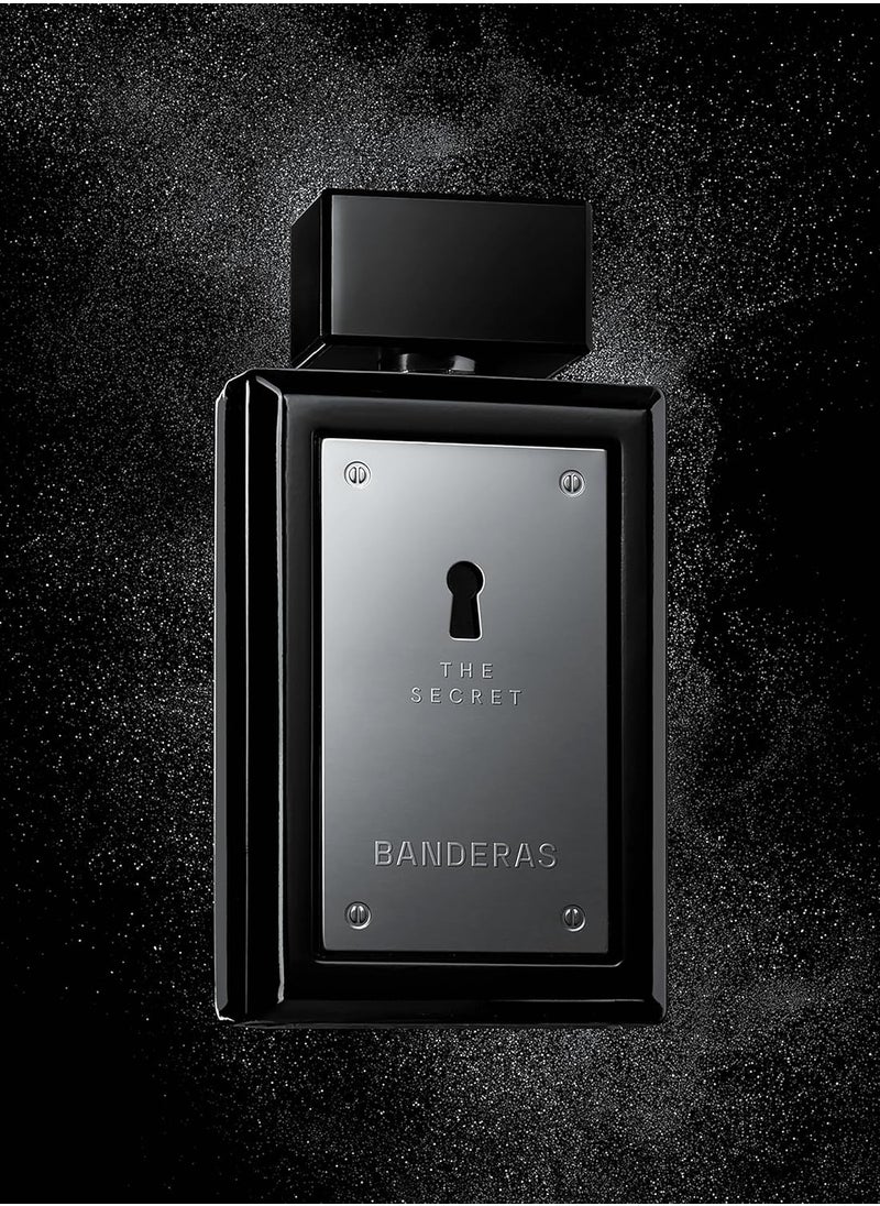 Banderas Perfumes - The Secret - Eau de Toilette for Men - Long Lasting - Elegant and Masculine Fragrance - Fruity and Leather Notes - Ideal for Day Wear