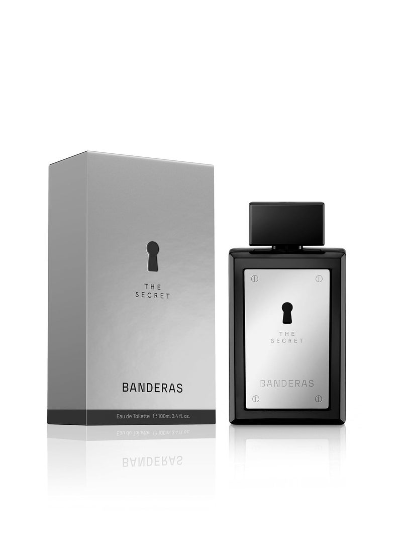 Banderas Perfumes - The Secret - Eau de Toilette for Men - Long Lasting - Elegant and Masculine Fragrance - Fruity and Leather Notes - Ideal for Day Wear