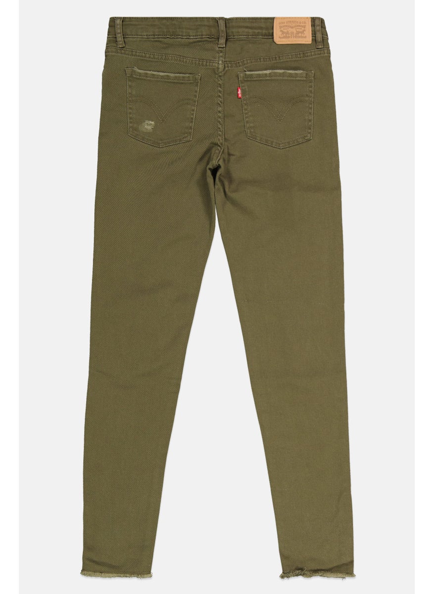 Kids Girl Super Skinny Jeans, Olive