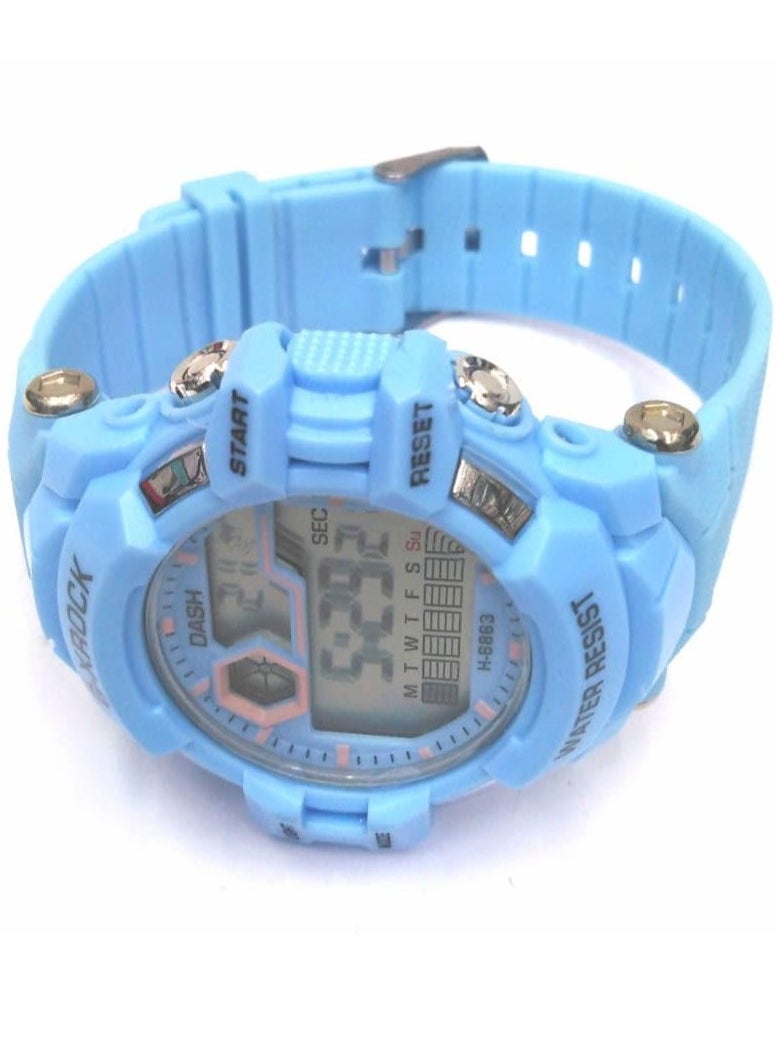 Digital Sports Watches, Assorted Colors, Set of 10