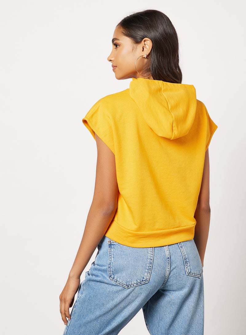 Sleeveless Hoodie Yellow