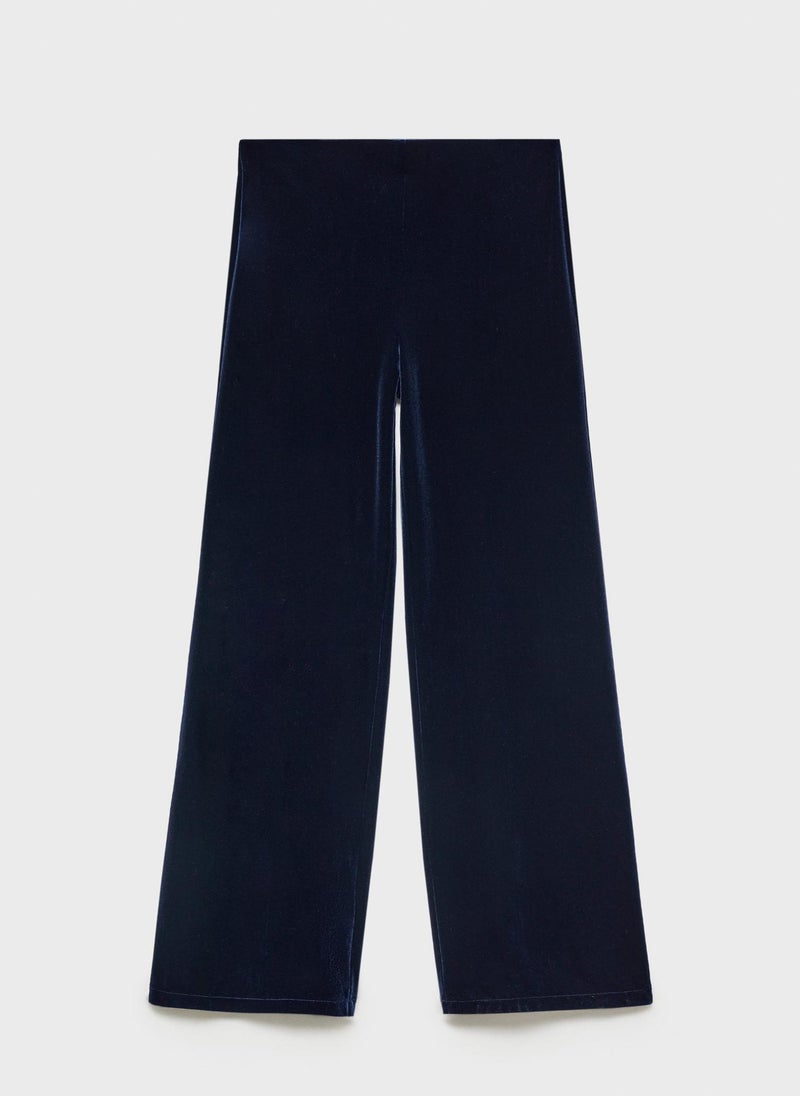 Velvet Wideleg Trousers