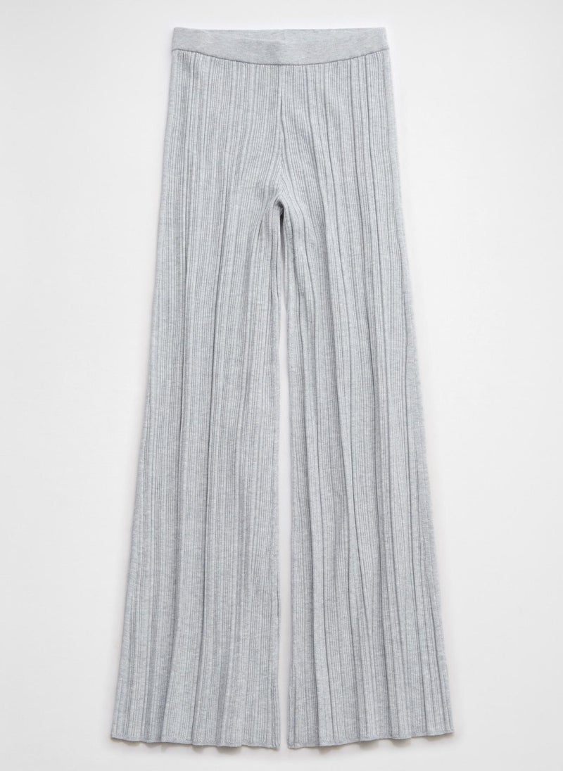 High Waisted Wide Leg Sweater Pant