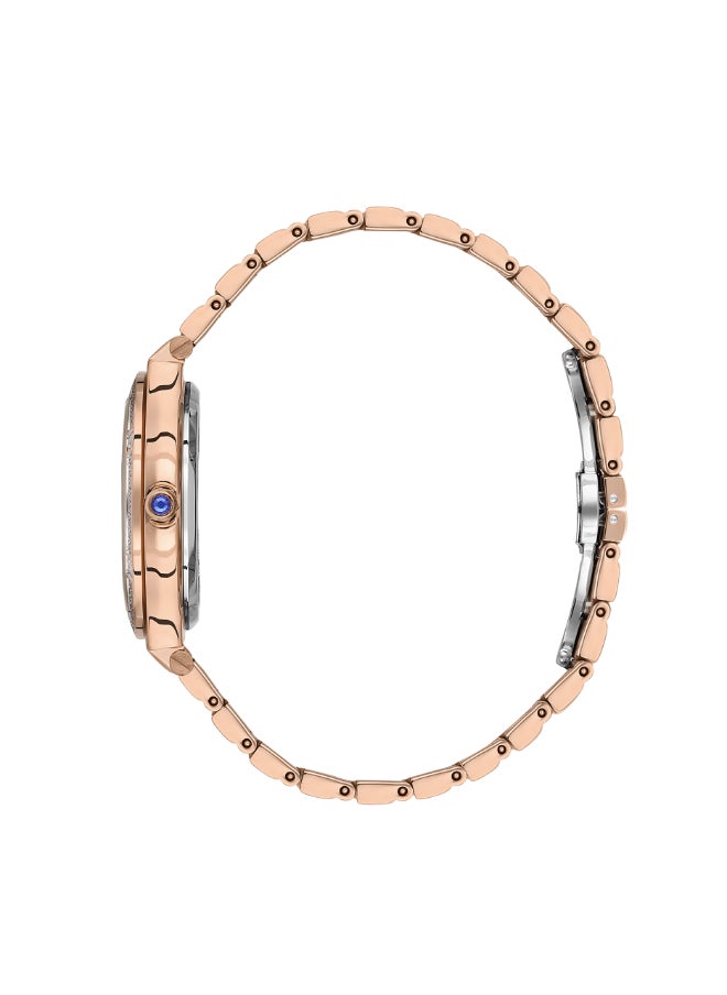 Beverly Hills Polo Club Women's Watch, Analog Display and Metal Strap - BP3630C.430, Rose Gold