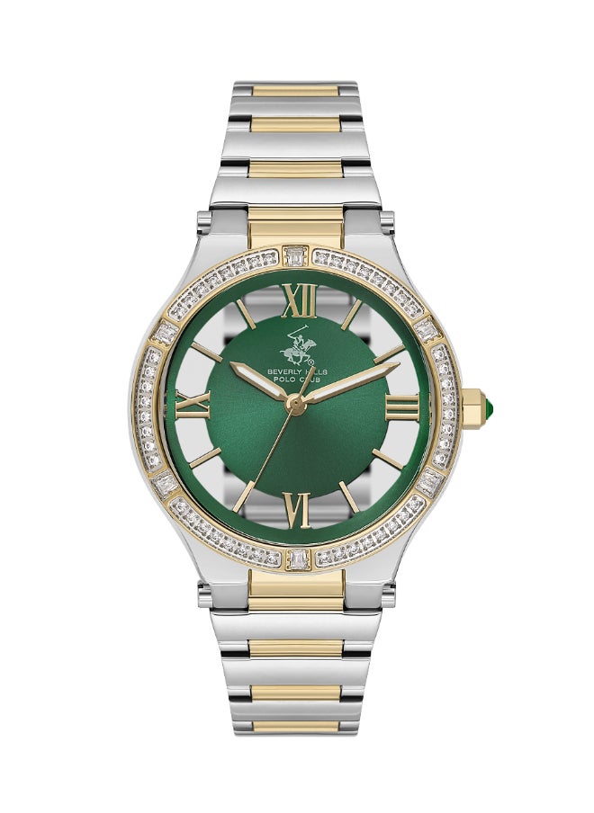 Beverly Hills Polo Club Women's Watch, Analog Display and Metal Strap - BP3630C.270, Silver