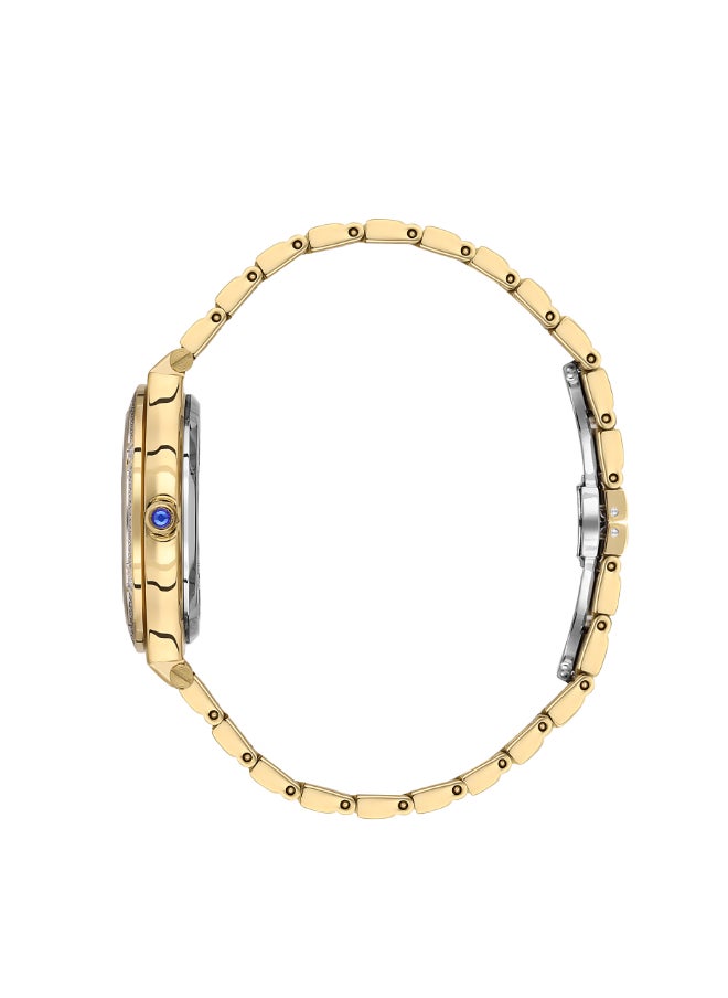 Beverly Hills Polo Club Women's Watch, Analog Display and Metal Strap - BP3630C.130, Gold