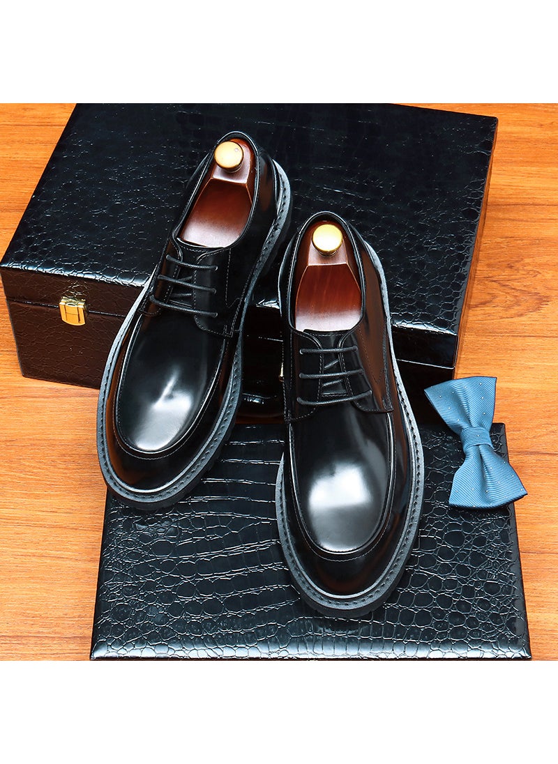 Trendy Mens Business Leather Shoes Black