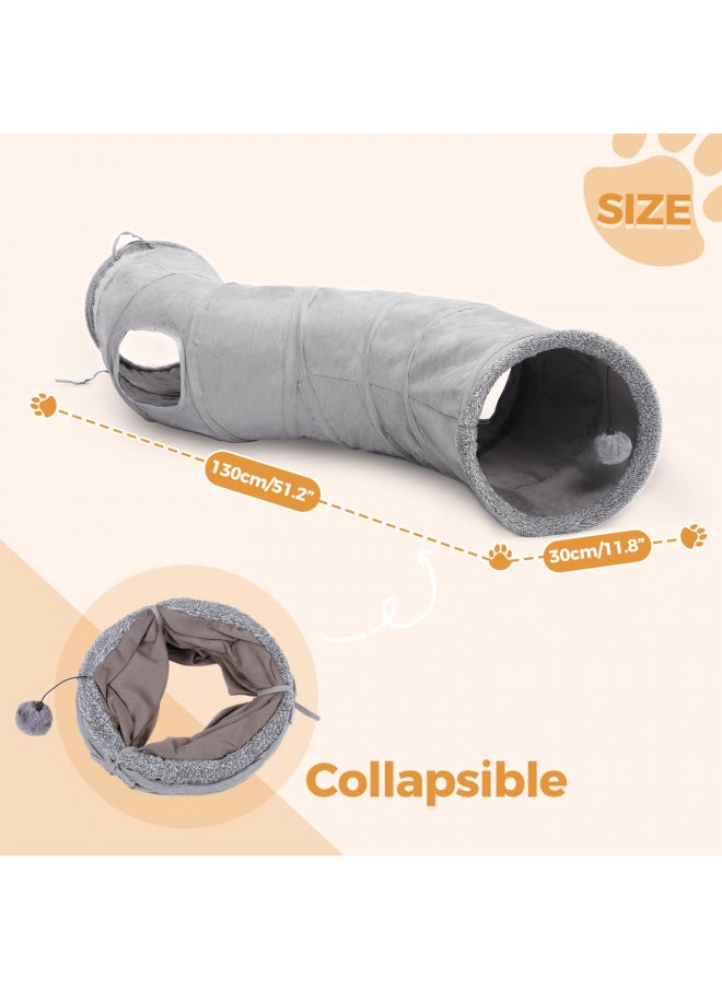 PAWZ Road Cat Tunnel Collapsible S Shape Cat Play Tube 10.5 Inches in Diameter