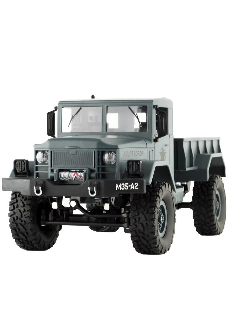 RC Military Truck Pickup 1/16 Scale 4WD RC Military Truck | High-Performance Off-Road Rock Crawler Army Vehicle | 2.4G Remote Control Climbing Car with LED Lights, Heavy-Duty Suspension & 20-Minute Run Time