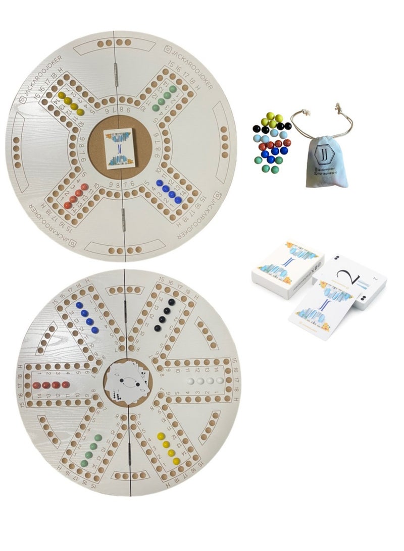 Jakaroo game with Marbles and Plastic Cards