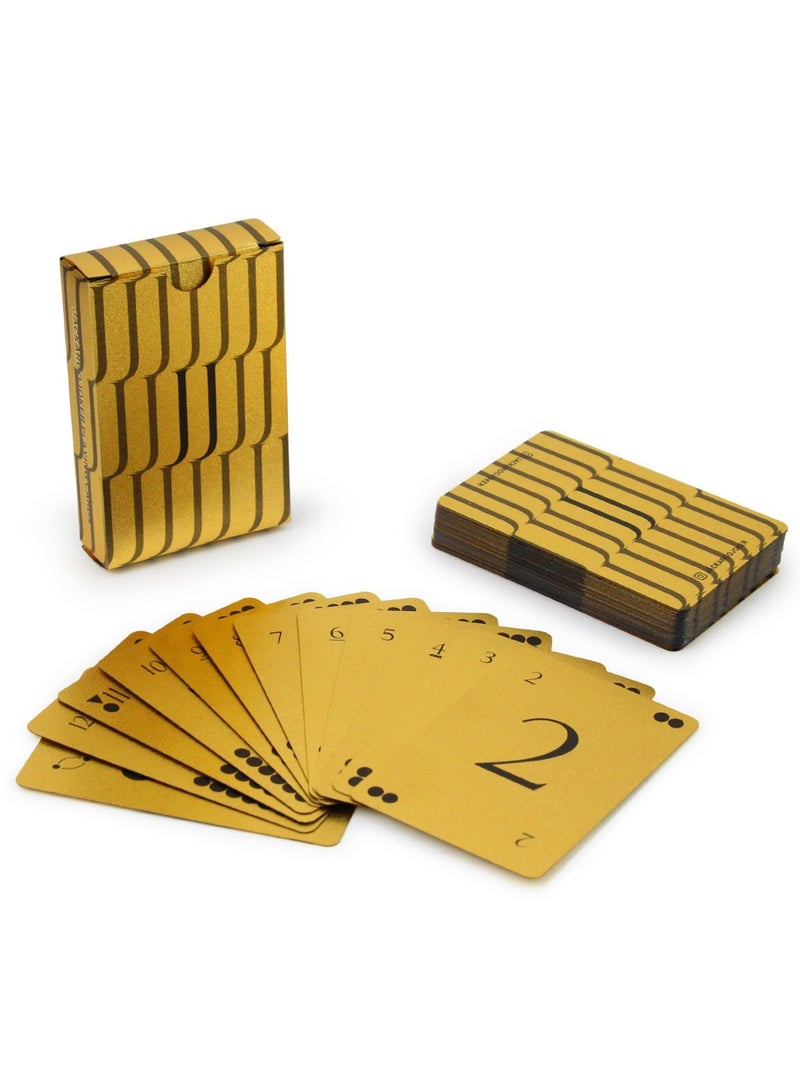 Jackaroo Joker Jakaroo for 4 players with Gold plastic playing cards and Marbles