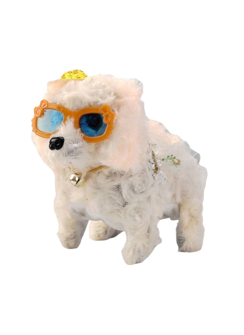 The White Dog Electronic Plush Toy Can Imitate Dog Barking, Walking And Wagging Its Tail. It Is An Interactive Plush Toy Suitable For Babies And Children.