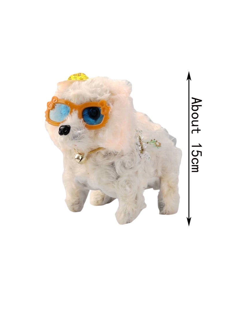 The White Dog Electronic Plush Toy Can Imitate Dog Barking, Walking And Wagging Its Tail. It Is An Interactive Plush Toy Suitable For Babies And Children.