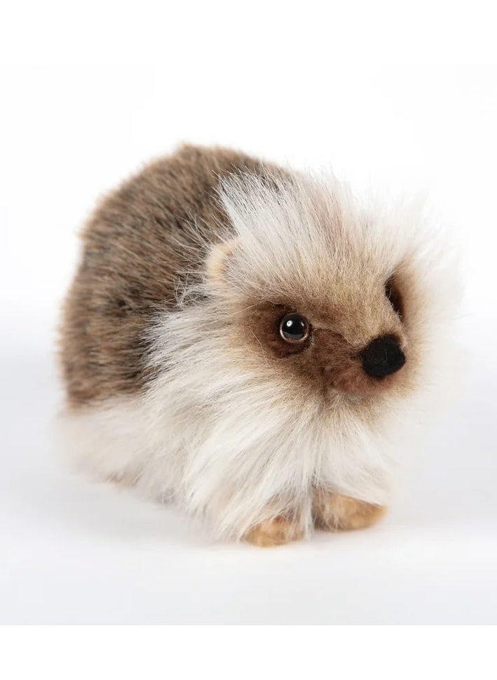 Brown Hedgehog Plush Toy – Realistic Handcrafted Hedgehog on All Fours, Soft and Detailed Plush, 20 x 11 x 13 cm, Suitable for Ages 3+