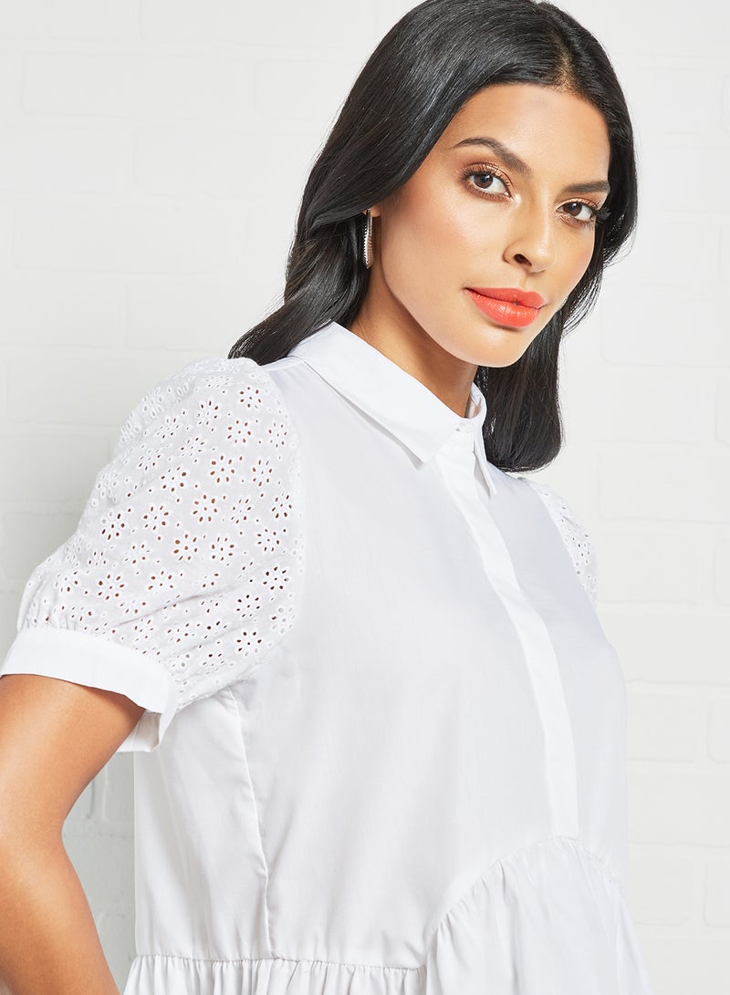 Puff Sleeve Blouse White