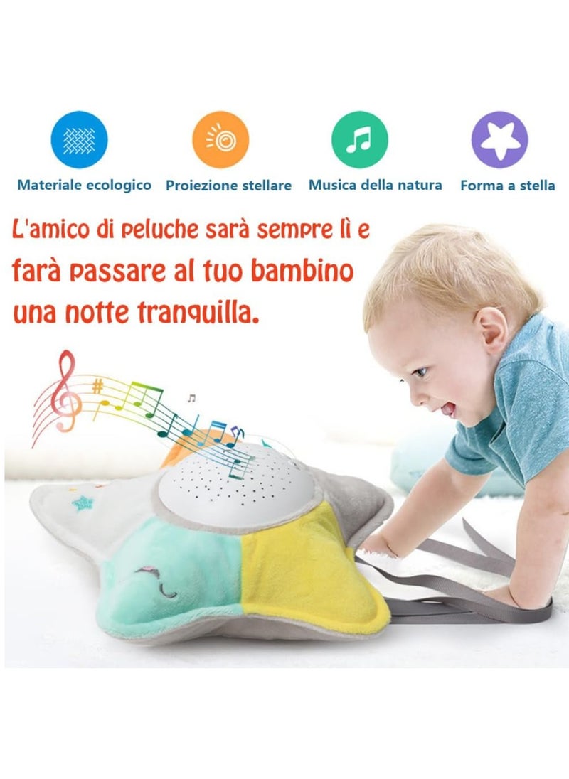 Starlight Projector for Kids – Plush Star Night Light with 10 Lullabies, Volume Control, and Soothing Star Projection – Ideal for Newborns, Toddlers, and Perfect Birthday & Holiday Gift