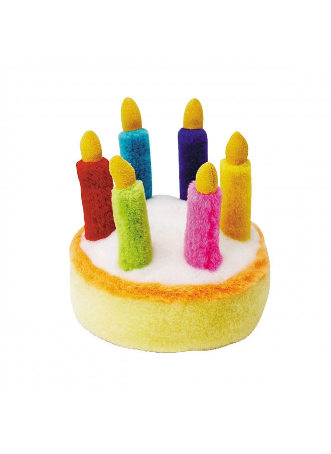 Multipet Plush 5.5-Inch Musical Birthday Cake Dog Toy (1 Count), All Breed Sizes