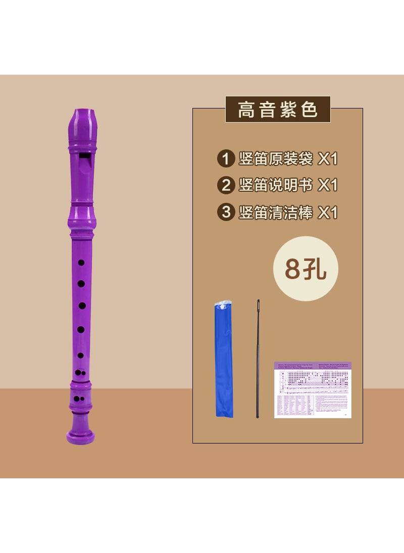 FEIFAN 8-Hole Recorder Soprano German Style for BeginnersPurple Purple